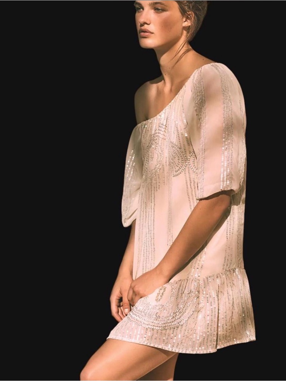 Like New | Anthropologie Carolina K Beaded Sands swing Dress Size XS
